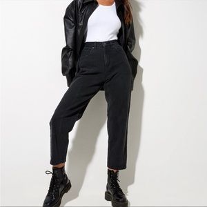NWT Arizona jeans co black wash high rise mom jeans 15
